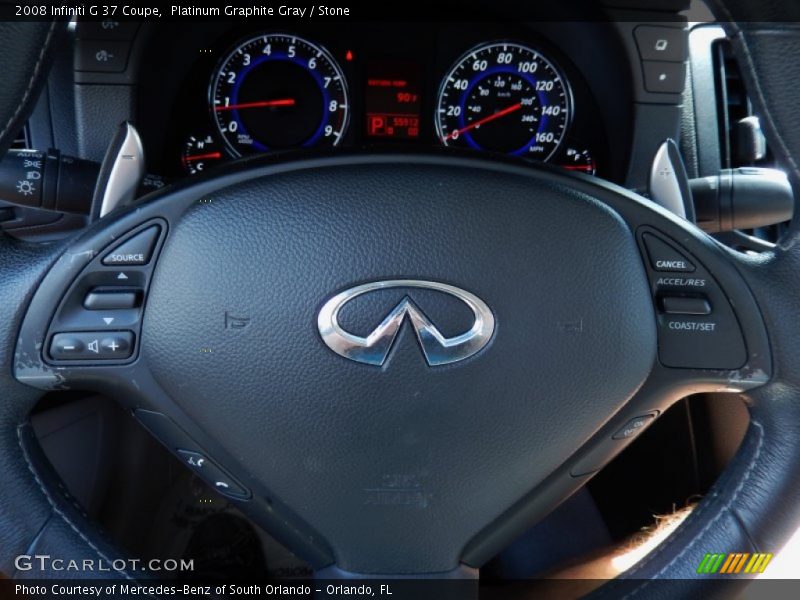 Platinum Graphite Gray / Stone 2008 Infiniti G 37 Coupe