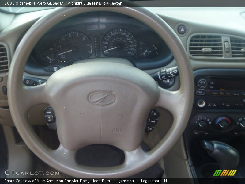 Midnight Blue Metallic / Pewter 2001 Oldsmobile Alero GL Sedan
