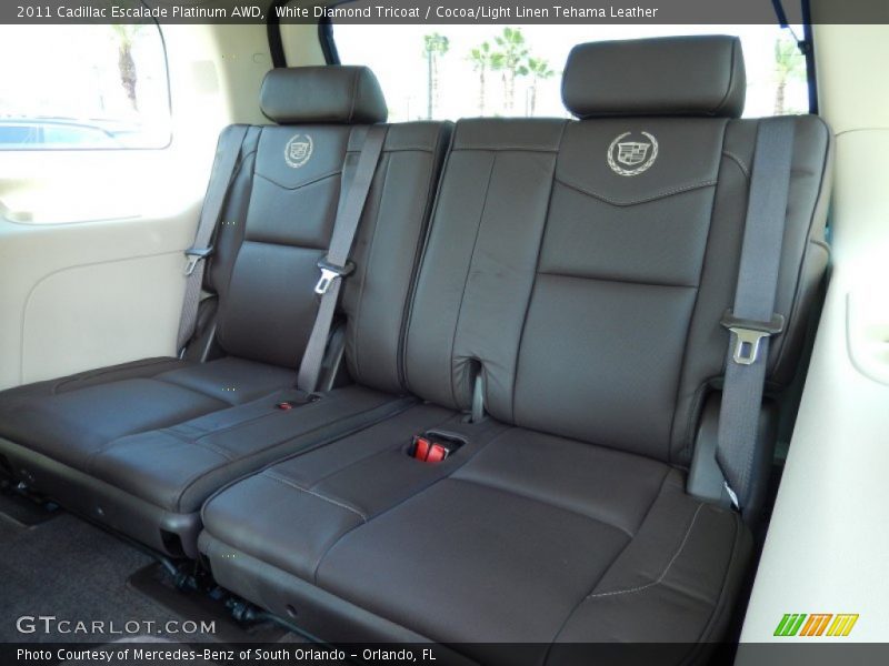White Diamond Tricoat / Cocoa/Light Linen Tehama Leather 2011 Cadillac Escalade Platinum AWD