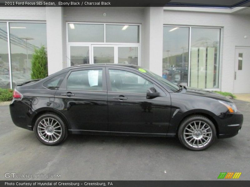 Ebony Black / Charcoal Black 2011 Ford Focus SES Sedan