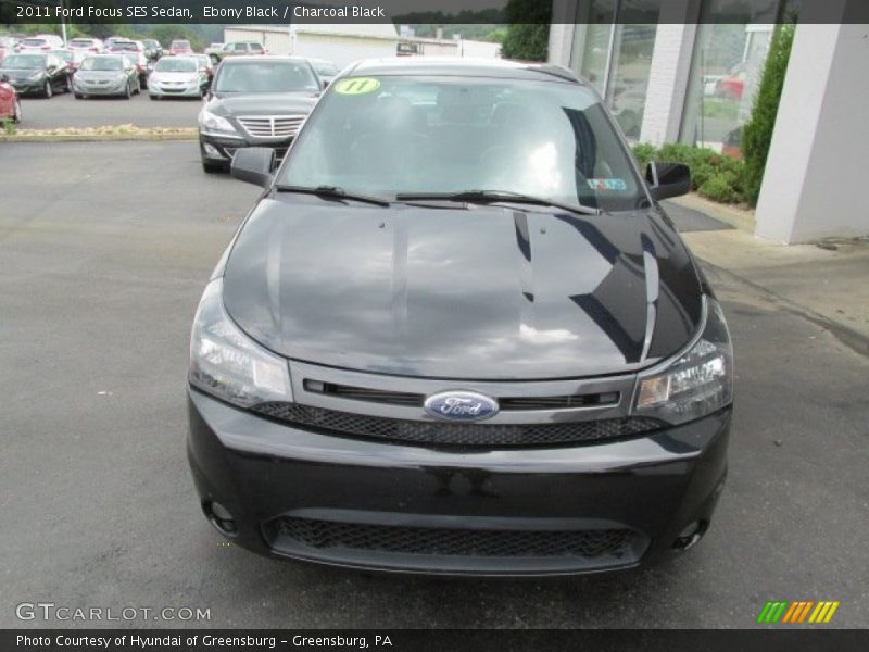 Ebony Black / Charcoal Black 2011 Ford Focus SES Sedan