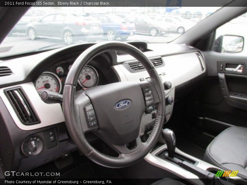Ebony Black / Charcoal Black 2011 Ford Focus SES Sedan
