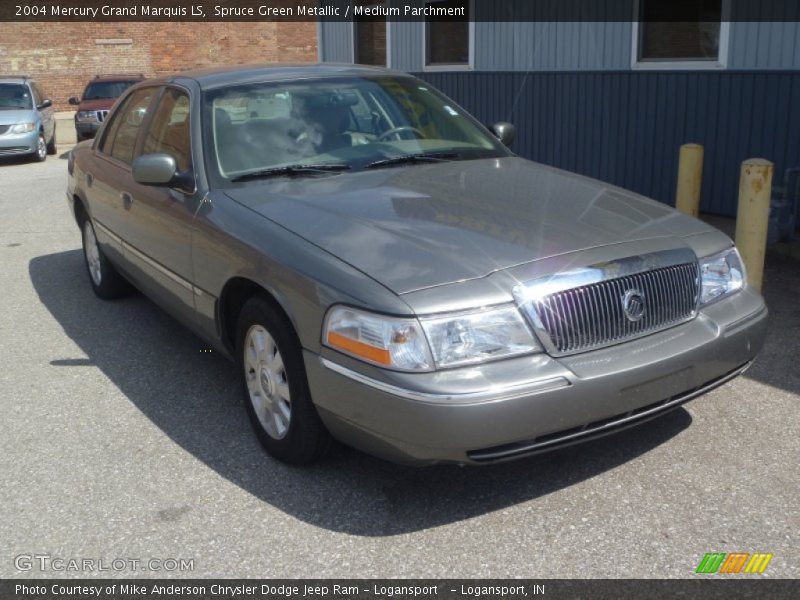 Spruce Green Metallic / Medium Parchment 2004 Mercury Grand Marquis LS