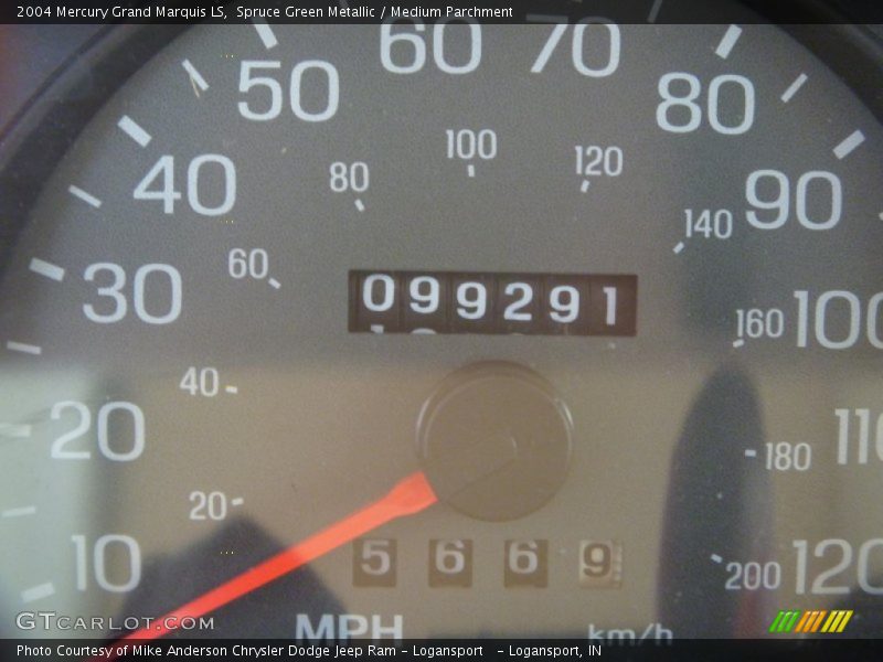 Spruce Green Metallic / Medium Parchment 2004 Mercury Grand Marquis LS