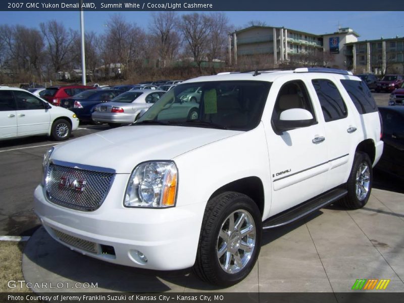 Summit White / Cocoa/Light Cashmere 2007 GMC Yukon Denali AWD