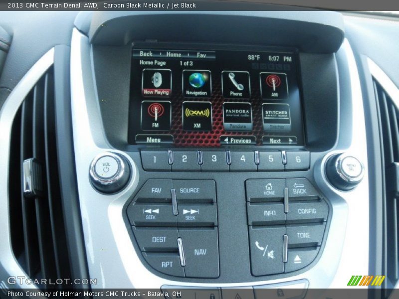Carbon Black Metallic / Jet Black 2013 GMC Terrain Denali AWD