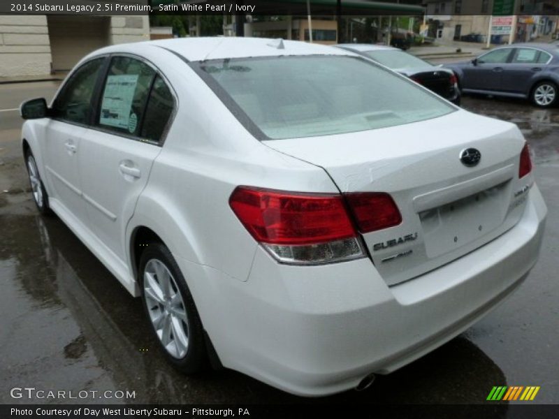 Satin White Pearl / Ivory 2014 Subaru Legacy 2.5i Premium