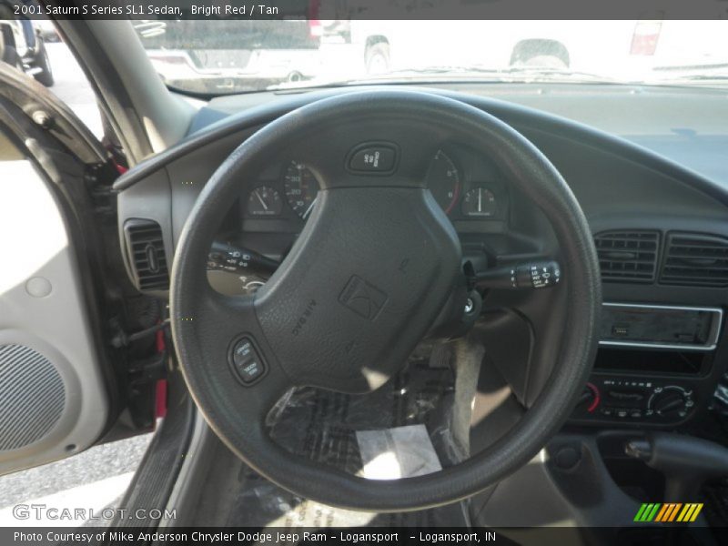 Bright Red / Tan 2001 Saturn S Series SL1 Sedan