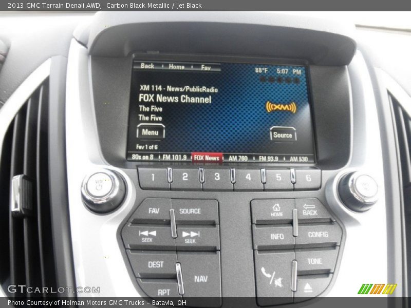 Carbon Black Metallic / Jet Black 2013 GMC Terrain Denali AWD