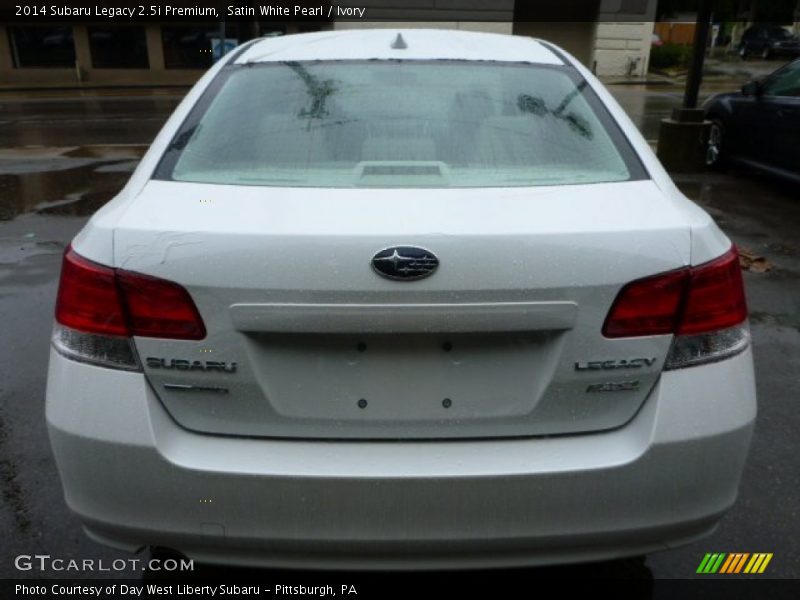 Satin White Pearl / Ivory 2014 Subaru Legacy 2.5i Premium