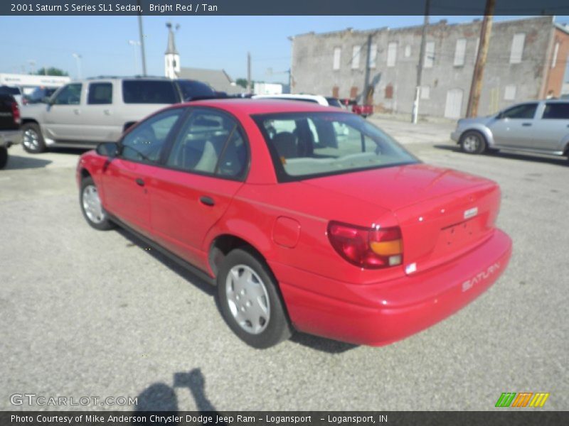 Bright Red / Tan 2001 Saturn S Series SL1 Sedan