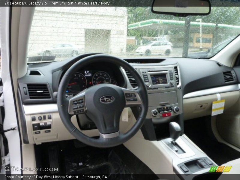 Satin White Pearl / Ivory 2014 Subaru Legacy 2.5i Premium