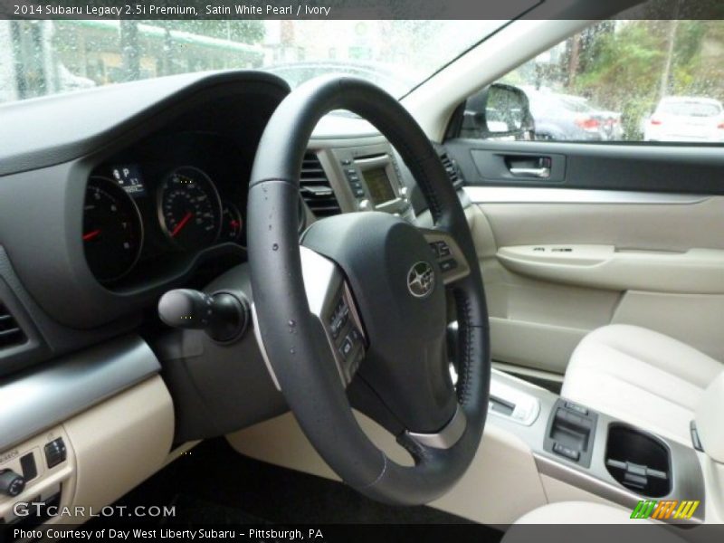 Satin White Pearl / Ivory 2014 Subaru Legacy 2.5i Premium