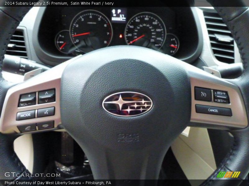 Satin White Pearl / Ivory 2014 Subaru Legacy 2.5i Premium
