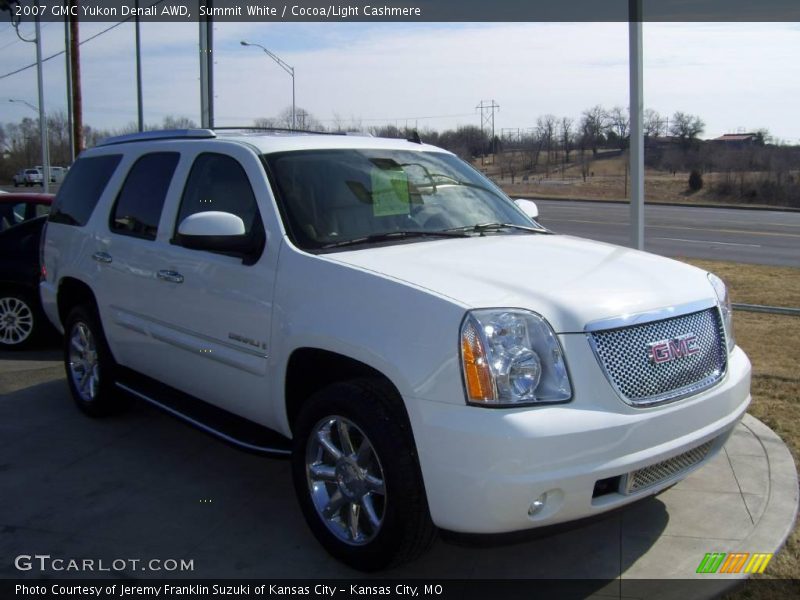 Summit White / Cocoa/Light Cashmere 2007 GMC Yukon Denali AWD