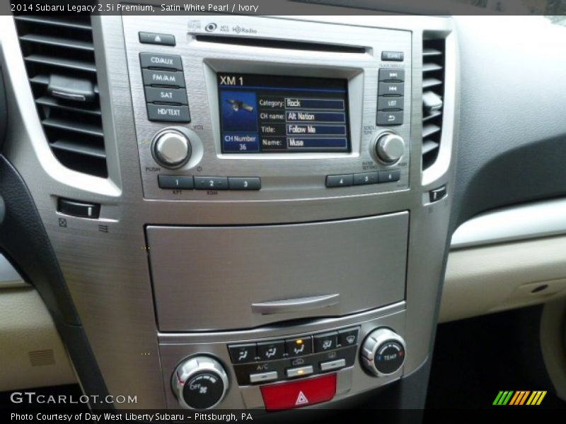 Satin White Pearl / Ivory 2014 Subaru Legacy 2.5i Premium
