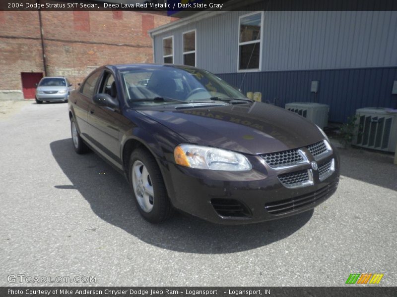 Deep Lava Red Metallic / Dark Slate Gray 2004 Dodge Stratus SXT Sedan
