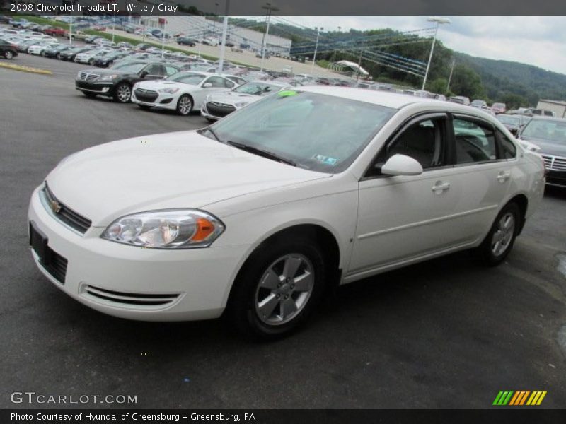White / Gray 2008 Chevrolet Impala LT