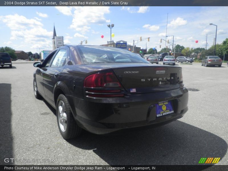 Deep Lava Red Metallic / Dark Slate Gray 2004 Dodge Stratus SXT Sedan