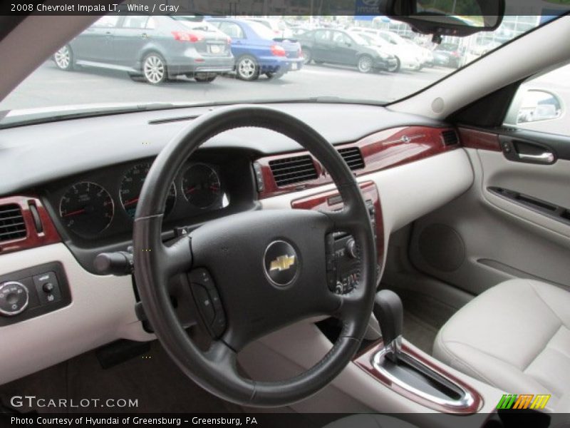 White / Gray 2008 Chevrolet Impala LT