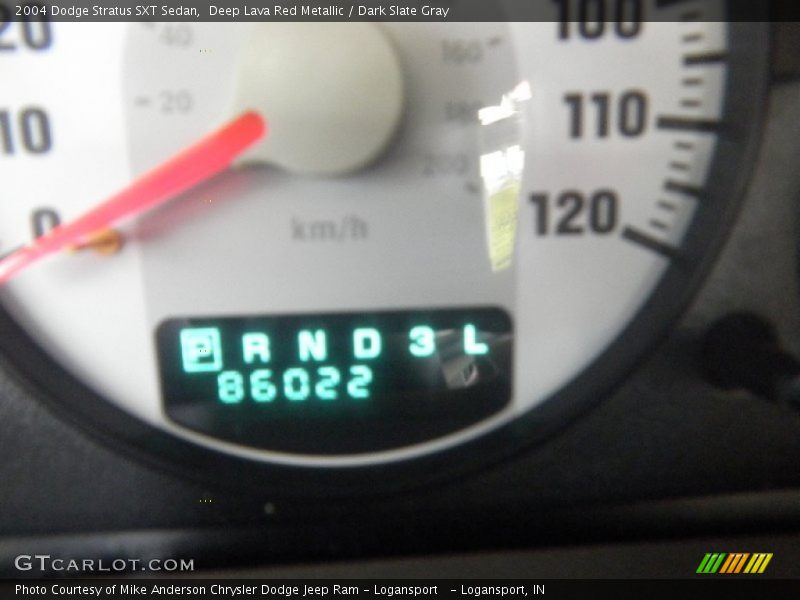 Deep Lava Red Metallic / Dark Slate Gray 2004 Dodge Stratus SXT Sedan