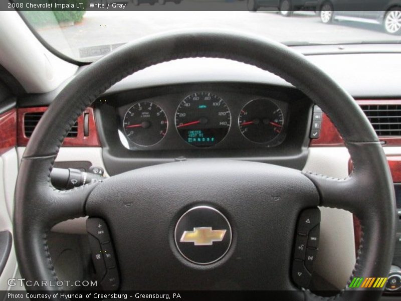 White / Gray 2008 Chevrolet Impala LT