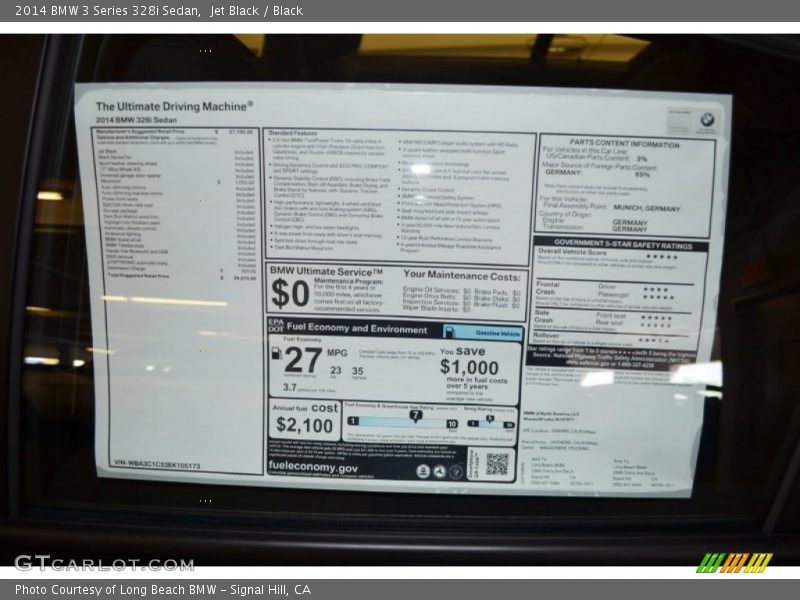 Jet Black / Black 2014 BMW 3 Series 328i Sedan