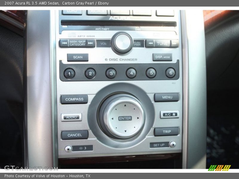 Controls of 2007 RL 3.5 AWD Sedan