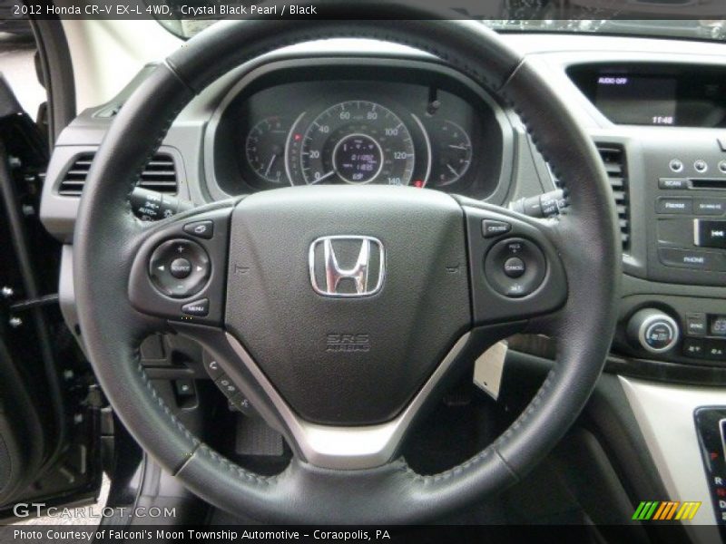 Crystal Black Pearl / Black 2012 Honda CR-V EX-L 4WD