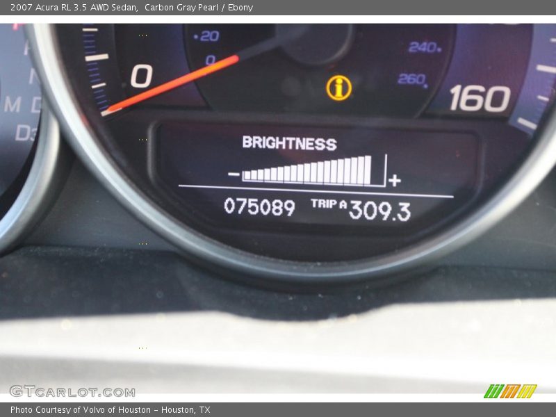 Carbon Gray Pearl / Ebony 2007 Acura RL 3.5 AWD Sedan