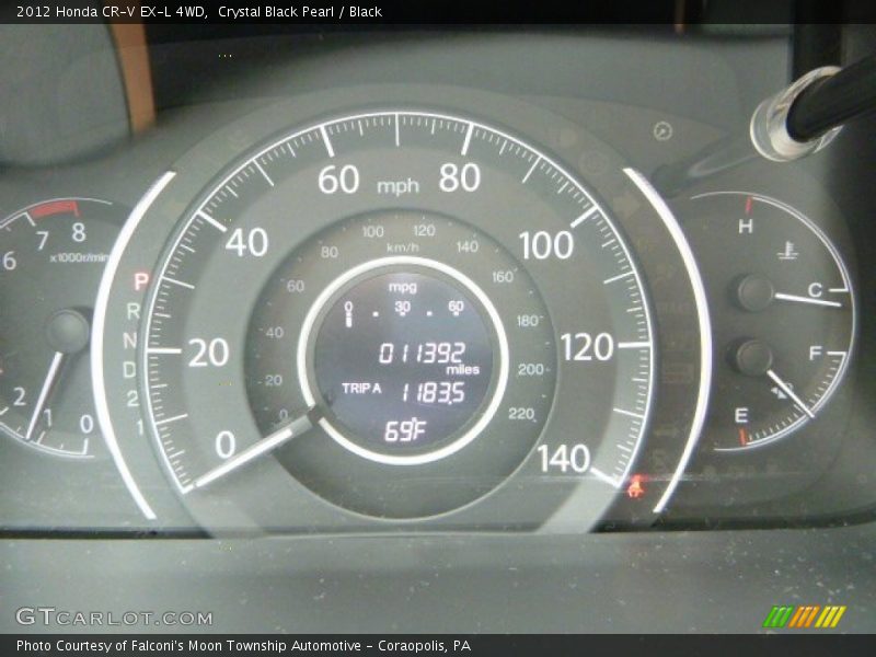 Crystal Black Pearl / Black 2012 Honda CR-V EX-L 4WD