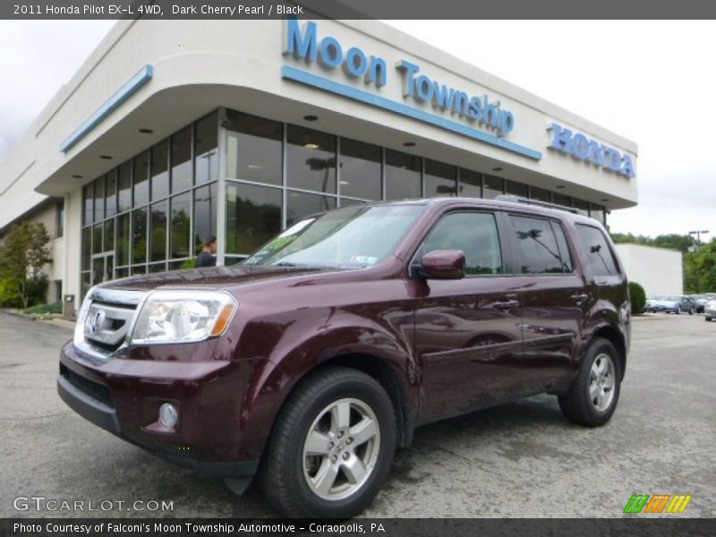 Dark Cherry Pearl / Black 2011 Honda Pilot EX-L 4WD