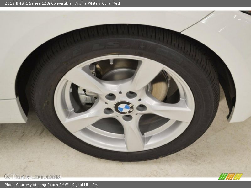 Alpine White / Coral Red 2013 BMW 1 Series 128i Convertible