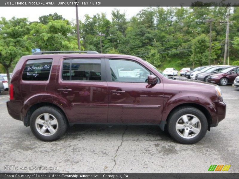 Dark Cherry Pearl / Black 2011 Honda Pilot EX-L 4WD