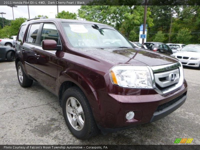 Dark Cherry Pearl / Black 2011 Honda Pilot EX-L 4WD
