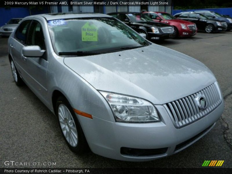 Brilliant Silver Metallic / Dark Charcoal/Medium Light Stone 2009 Mercury Milan V6 Premier AWD