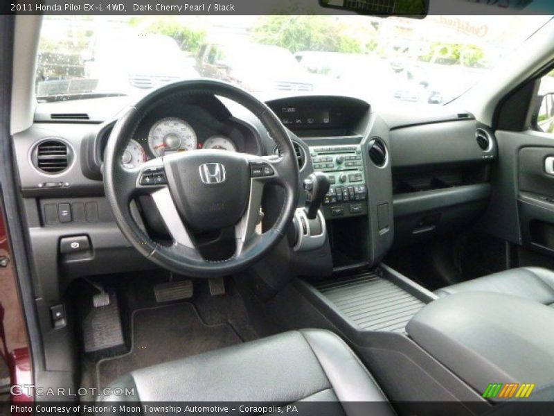 Dark Cherry Pearl / Black 2011 Honda Pilot EX-L 4WD