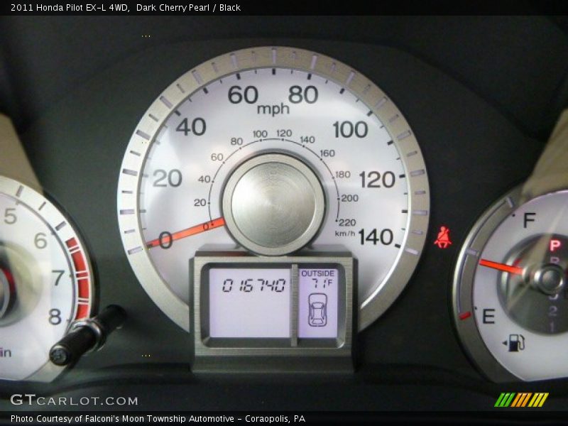 Dark Cherry Pearl / Black 2011 Honda Pilot EX-L 4WD