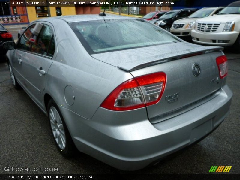 Brilliant Silver Metallic / Dark Charcoal/Medium Light Stone 2009 Mercury Milan V6 Premier AWD