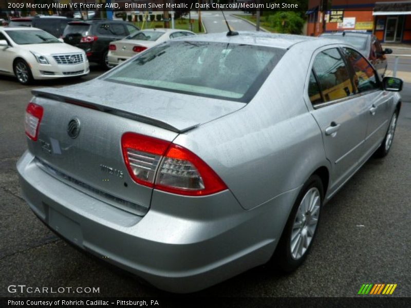 Brilliant Silver Metallic / Dark Charcoal/Medium Light Stone 2009 Mercury Milan V6 Premier AWD