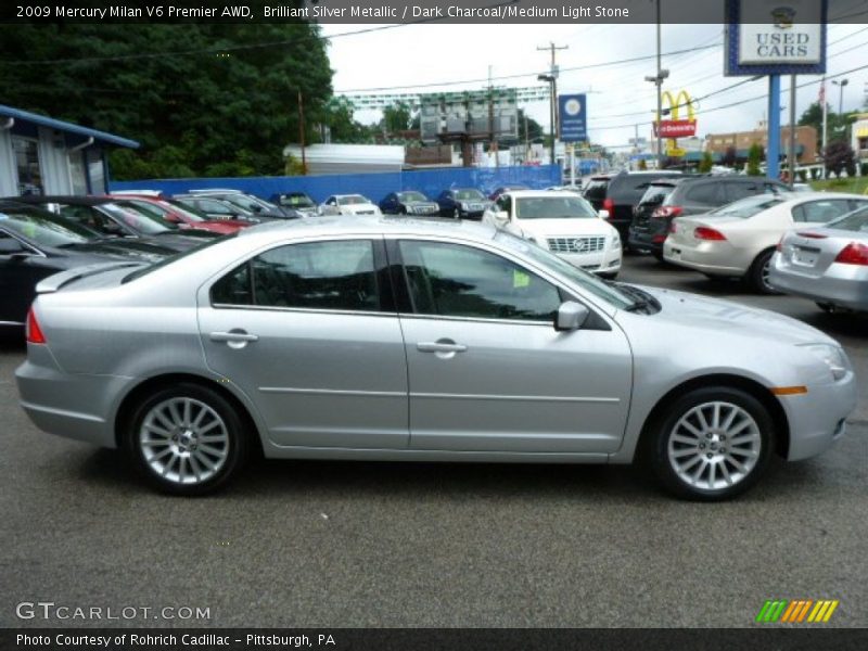 Brilliant Silver Metallic / Dark Charcoal/Medium Light Stone 2009 Mercury Milan V6 Premier AWD