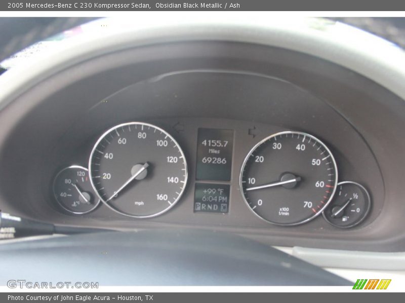 Obsidian Black Metallic / Ash 2005 Mercedes-Benz C 230 Kompressor Sedan