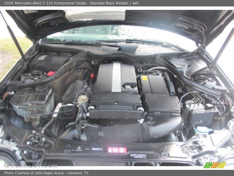Obsidian Black Metallic / Ash 2005 Mercedes-Benz C 230 Kompressor Sedan