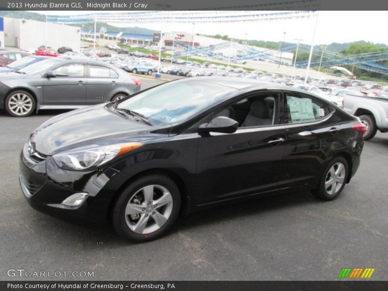Midnight Black / Gray 2013 Hyundai Elantra GLS