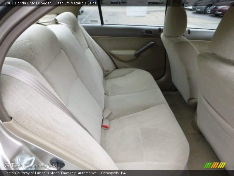 Titanium Metallic / Beige 2001 Honda Civic LX Sedan