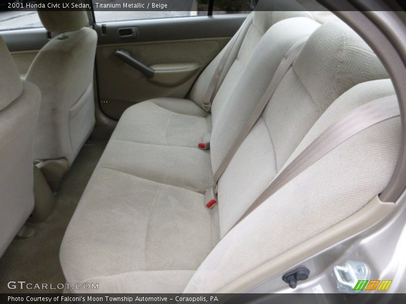 Titanium Metallic / Beige 2001 Honda Civic LX Sedan