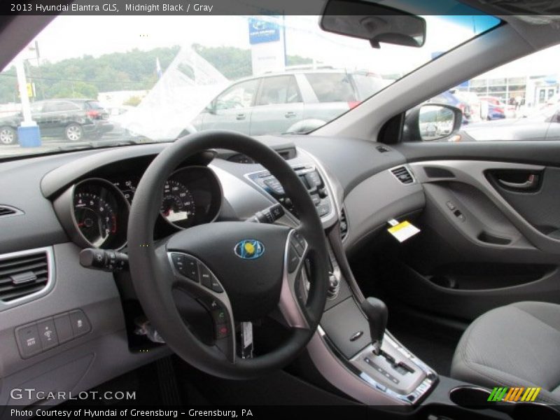 Midnight Black / Gray 2013 Hyundai Elantra GLS