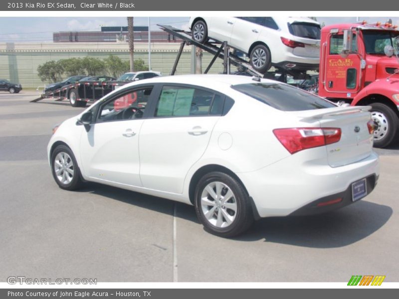 Clear White / Black 2013 Kia Rio EX Sedan