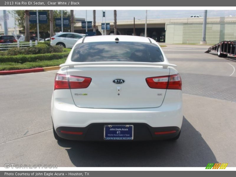 Clear White / Black 2013 Kia Rio EX Sedan