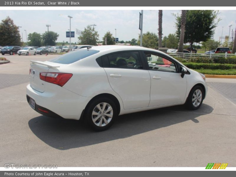 Clear White / Black 2013 Kia Rio EX Sedan